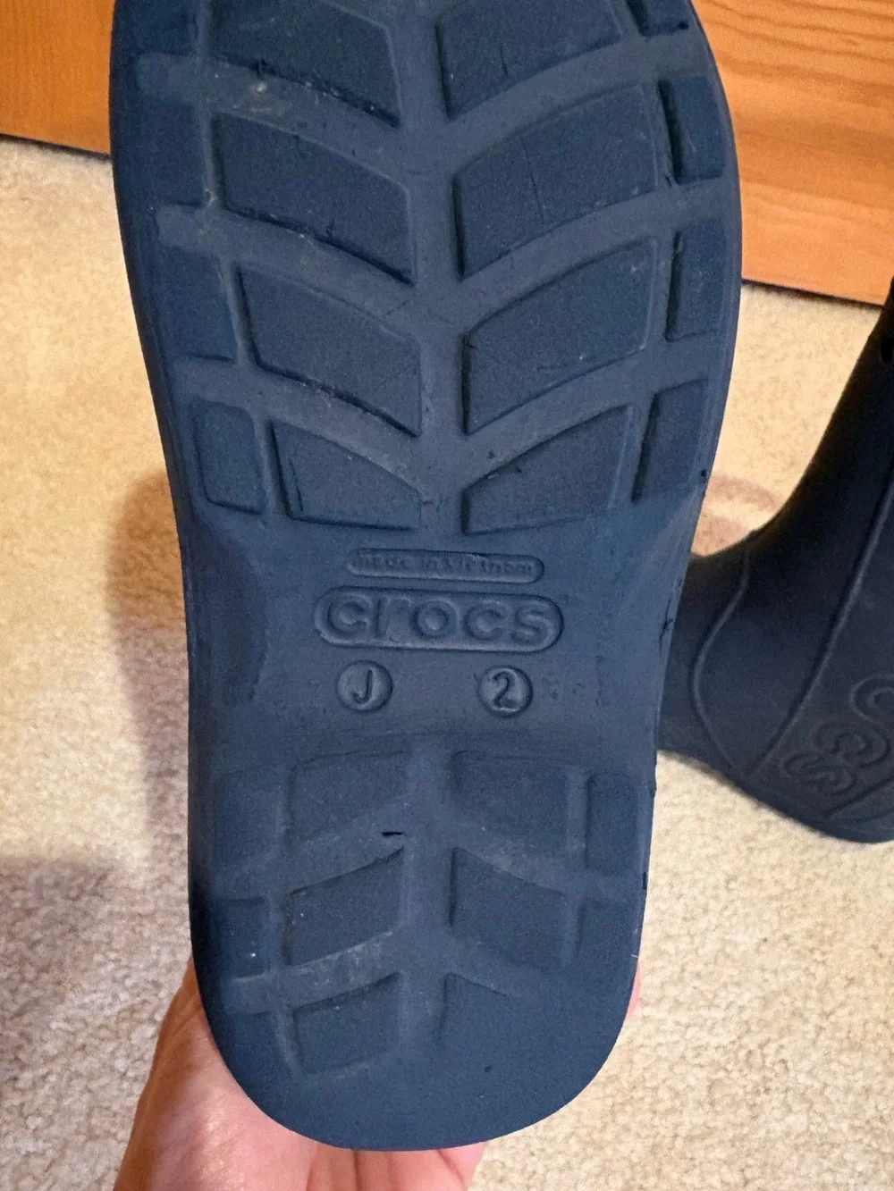 CROCS Kids Navy Blue Rain Boots